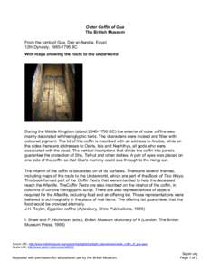 Archaeology / Ancient Egypt / Culture / Hornedjitef / Coffin Texts / Coffin / Deir el-Bersha
