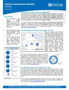 Weekly Humanitarian Bulletin Ethiopia 2 February 2015 Strengthening national Ebola preparedness