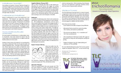 Is trichotillomania a “nervous habit”? Hair pulling is not purely a “nervous” behavior, though it is sometimes triggered or exacerbated by stress. Surprisingly, hair pulling is just as often associated with other