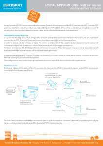 SPECIAL APPLICATIONS - VoIP extension BROADBAND LINE EXTENDER Broadband Systems  AD