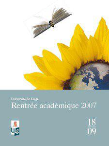 Université de Liège  Rentrée académique 2007