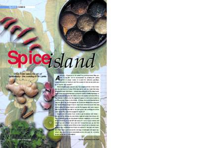 ISLAND CUISINE  Spiceisland Chico Kidd tastes the art of Serendipity– the cooking of Sri Lanka