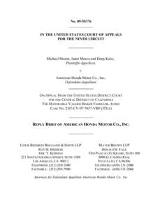 No[removed]_____________ IN THE UNITED STATES COURT OF APPEALS FOR THE NINTH CIRCUIT  Michael Mazza, Janet Mazza and Deep Kalsi,