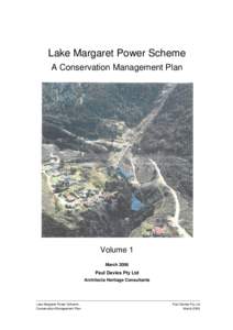 Mount Lyell Mining and Railway Company / West Coast Range / Lake Margaret Power Station / Lake Margaret / Hydro Tasmania / Moorina Power Station / Waddamana Power Stations / Woodstave / Tasmania / Western Tasmania / Geography of Australia