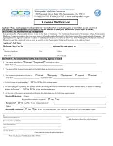 Naturopathic Medicine Committee - ND-103-License Verification