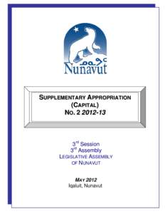 SUPPLEMENTARY APPROPRIATION (CAPITAL) NO[removed]3rd Session 3rd Assembly