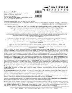 Bio information: PRESENT Title: TRISKAIDEKAPHOBIE (Cuneiform Rune 382) Format: CD / DIGITAL DOWNLOAD Bio information: PRESENT Title: LE POISON QUI REND FOU (Cuneiform RuneFormat: 2xCD / DIGITAL DOWNLOAD