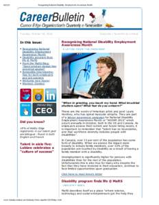 S&P/TSX 60 Index / S&P/TSX Composite Index / Educational psychology / Disability / Americans with Disabilities Act / National Disability Employment Awareness Month / Health / Canada / Economy of Canada / George Weston Limited / Loblaw Companies