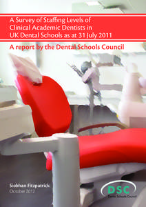 A Survey of Staffing Levels of Clinical Academic Dentists in UK Dental Schools as at 31 July 2011 Siobhan Fitzpatrick October 2012