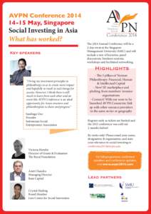 AVPN Conference 2014 flyer