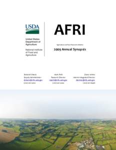 AFRI Agriculture and Food Research Initiative 2009 Annual Synopsis  Deborah Sheely