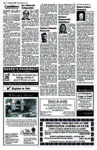 Page 12 / October 4, [removed]The Jamestown Press  Candidates Continued from previous page  tion programs. I have a state certification as a superintendent of