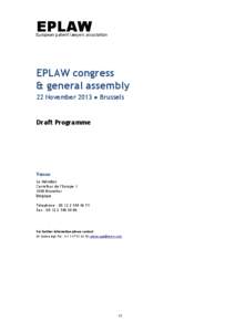 EPLAW  European patent lawyers association EPLAW congress & general assembly