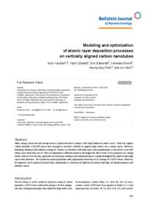 Modeling and optimization of atomic layer deposition processes on vertically aligned carbon nanotubes