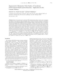 Cytochrome P450 / EC 1.14 / Enzymes / Chemical reaction / Hydroxylation / Catalysis / Radical clock / Peroxide / Oxoammonium-catalyzed oxidation / Chemistry / Chemical kinetics / Organic reactions