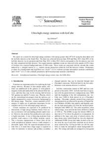 Nuclear Physics B Proceedings Supplement Nuclear Physics B Proceedings Supplement–6  Ultra-high energy neutrinos with IceCube