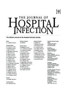 The Ofﬁcial Journal of the Hospital Infection Society Editor