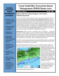 Guiding Ecosystembased Management principles: Activities in and uses of the coastal