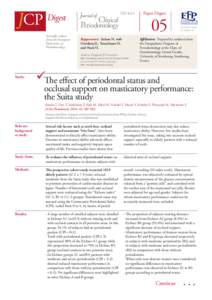 JCP Digest Scientific release from the European Federation of Periodontology