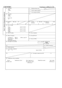 COUNTRY:  Part I : Details of dispatched consignment I.1.