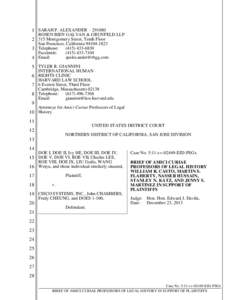 1 SARAH P. ALEXANDER – ROSEN BIEN GALVAN & GRUNFELD LLPMontgomery Street, Tenth Floor San Francisco, CaliforniaTelephone: (Facsimile: