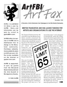 10 times a year by ArtFBI. News and  information can be