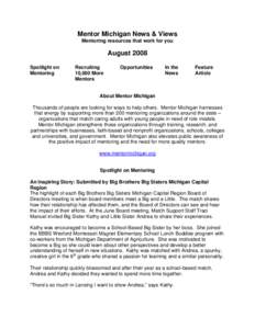 Microsoft Word - Mentor Michigan News - August[removed]word content.doc