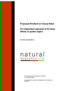 Proposed Windfarm at Volovja Reber An independent appraisal of the likely effects on golden eagles