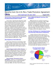 Peru–United States Trade Promotion Agreement / Export / North American Free Trade Agreement / Tariff / International economics / International trade / International relations / Business