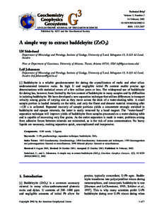 Geochemistry Geophysics Geosystems 3