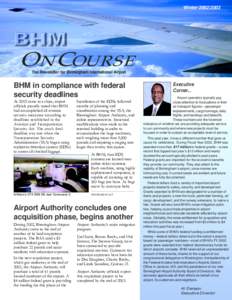 Winter[removed]ON COURSE The Newsletter for Birmingham International Airport  BHM in compliance with federal