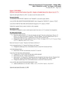 Minnesota Department of Transportation – Bridge Office REVISION LOG for Figure[removed]B) November 06, 2013 Page 1 of 1