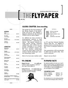 THE OFFICIAL NEWSLETTER OF THE ALASKA 99s  THEFLYPAPER JUNE 2006