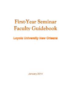 First-Year Seminar Faculty Guidebook