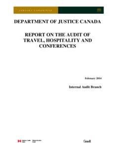 Report on the Audit of Travel, Hospitality and Conferences