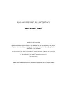 Microsoft Word - OHADA draft Uniform Act on Contract Law.doc