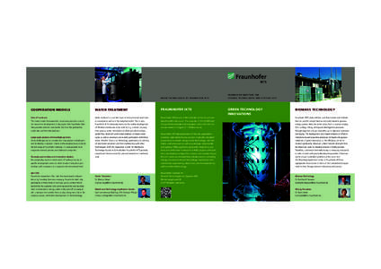 Flyer_green technologies_v2-b_Layout[removed]:03 Seite 1  FRAUNHOFER INSTITUTE FOR GREEN TECHNOLOGIES BY FRAUNHOFER IKTS  CERAMIC TECHNOLOGIES AND SYSTEMS IKTS