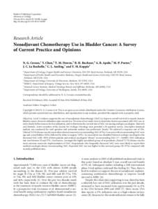 Adjuvant therapy / Urology / Bladder cancer / Oncology / Chemotherapy / Oncologists / Mohamed Ghonim / Mark Soloway / Medicine / Cancer treatments / Surgical specialties