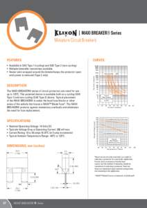 MAXI BREAKER® Series Miniature Circuit Breakers CURVES  •	 Available in SAE Type 1 (cycling) and SAE Type 2 (non-cycling)