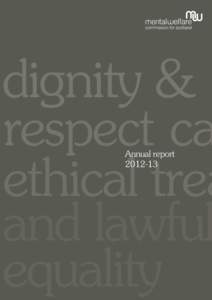 dignity & respect 	ca ethical trea and lawful equality Annual report