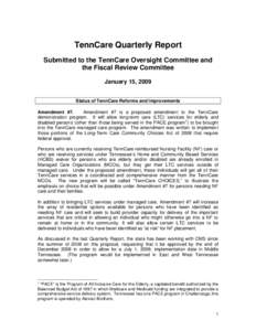 TennCare Quarterly Report