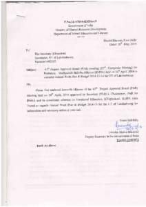 F.No.1 1-1l2014-RMSA-IV  Government of India Ministry of Human Resource Development Department of School Education and Literacy Shastri Bhawan, New Delhi