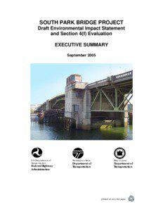 South Park Bridge / West Seattle Bridge / Vertical-lift bridge / Environmental impact statement / Bascule bridge / South Park /  Seattle / Bridges / Washington / Impact assessment