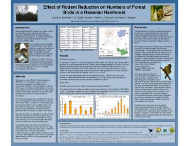 Survival estimates of the endangered Maui Parrotbill (Pseudonestor xanthophrys)  and the Maui Alauahio (Paroreomyza montana)