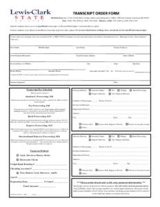 Transcript Order Form 2014