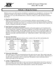 Methods: Critiquing an Example