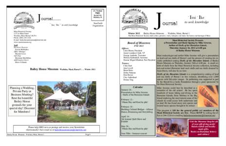 U.S. Postage  Journal……… Non-Profit Organization