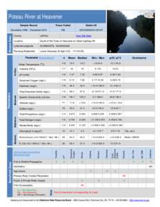 Biology / Rivers / Environmental chemistry / Magnesium / Physiology / Water Supply (Water Quality) Regulations / Turbidity / Total dissolved solids / Magnesium in biology / Chemistry / Water / Water pollution