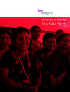 Investing in Women for a Better World our mission  Investing in Women