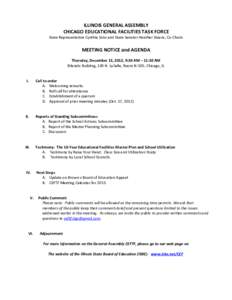 Chicago Educational Facilities Task Force (CEFTF) Meeting Agenda - December 13, 2012